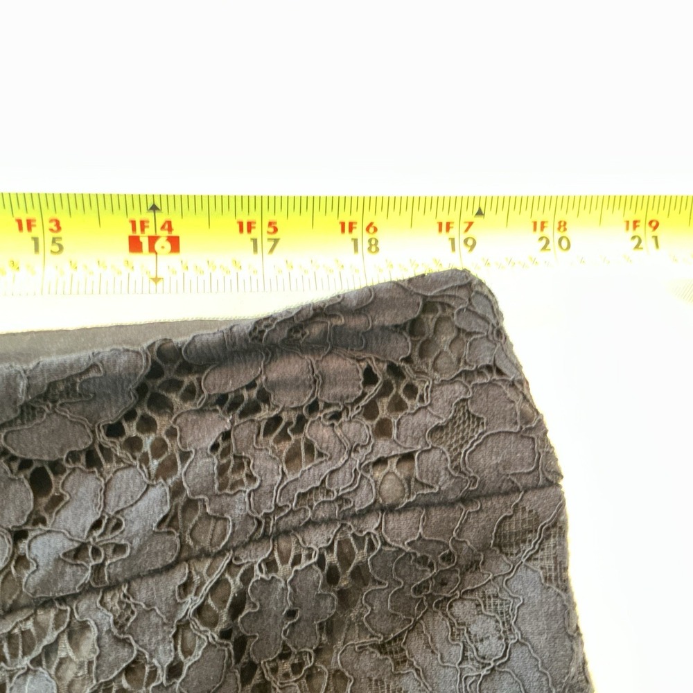 Talbots Lace Scalloped Hem Ankle Pants Womens 16 Black High Rise Straight 38x27 - Picture 6 of 11